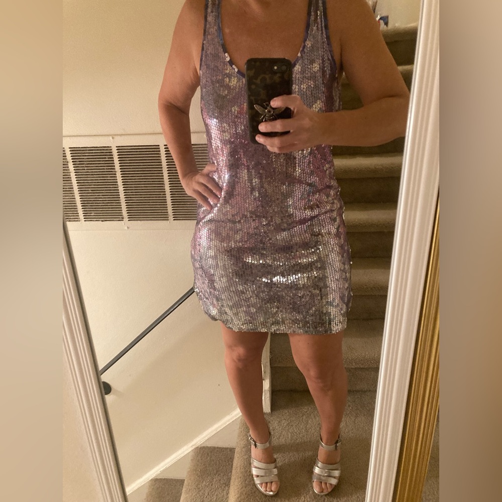 Obey brand size medium sequined tank dress. Giving Taylor Swift eras vibes